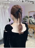 ”お呼ばれアレンジ” タイトポニー
