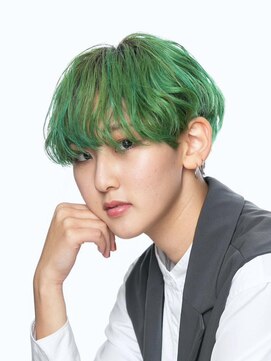 アース 新越谷店(HAIR&MAKE EARTH) グリーンカラー×ショート