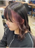 ダブルカラーミルクティーベージュカラーショートボブブリーチ