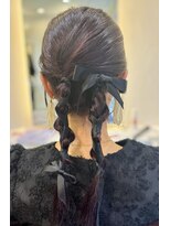 タヤ 今泉店(TAYA)&nbsp;編み込み下ろし◎リボンアレンジ