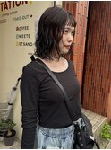 〈浅草 半個室〉ボブパーマ×ラベンダーブラウン