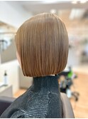 似合わせカット◆切りっぱなしボブ×透明感カラー