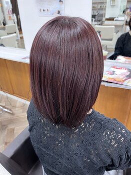 シェパパ サクレクール 中川店(chez papa)の写真/HUEグレイカラー◇認証取得のオーガニックカラーで低刺激！艶感を重視したワンランク上のデザインを。