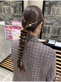 TOKIO 金箔アレンジ 編み下ろし ヘアセット