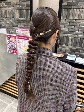 トキオ(TOKIO 2021) TOKIO 金箔アレンジ 編み下ろし ヘアセット