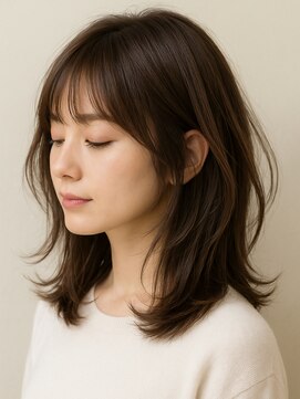 トゥルートラスト アン 下石田店(True Trust un) ふんわり愛されミディアム ダークココアブラウン