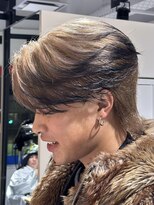 オーシャントーキョー 神戸(OCEAN TOKYO KOBE)&nbsp;ルーツカラーミルクティーベージュセンターパートウルフ