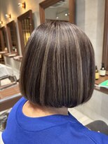 オーガニックトリコ 所沢(organic+tricot)&nbsp;30代40代◎春カラー◎細めグレージュハイライト×ボブ