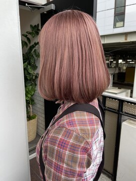 salon de MiLK 札幌大通店【サロン ド ミルク】 ケアブリーチで作る透明感ピンクベージュ