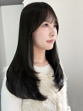 ルネシミズ(Rune shimizu) レイヤーカット/オリーブグレージュカラー