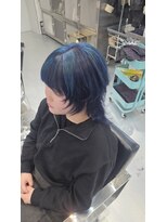 カラット 堺東(CARAT)&nbsp;セクションカラー/ブルーカラー/パープルカラー/ウルフカット
