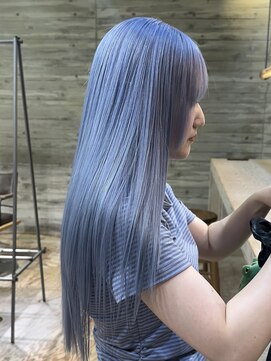 ヲタク 渋谷 代官山 恵比寿(wotaku.) ブルーシルバーハイトーンブリーチダブルカラーケアブリーチ青髪