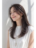 アッシュ 学芸大学店(Ash)&nbsp;ロング/大人女性/シアーグレージュ/白髪ぼかしハイライト