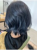 ブリーチ履歴を活かしてネイビーカラー