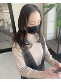 透明感アッシュグレージュ