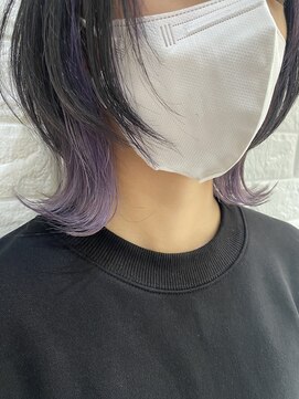 ヒップスデコ(Hip's deco) ウルフカット×パールラベンダー