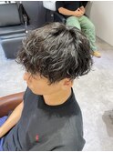 波巻きスパイラル 刈り上げマッシュ