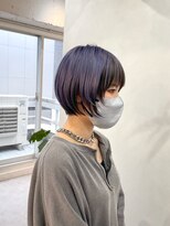 カノンヘアー(Kanon hair) くびレイヤー大人可愛いショートボブアンブレラカラーラベンダー