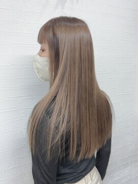 リベストバイジェービー 稲毛(li best. byjb) ピンクベージュ/インナーグレージュ/マチルダボブ/前髪【稲毛】