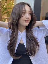 ノイ(noi) 顔周りレイヤーカットグレージュカラーくびれボブベージュカラー