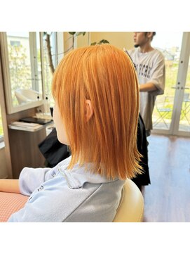 パコ(Paco) 夏おすすめオレンジカラーナチュラルボブ