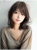 ☆ダークパープルナチュラルショートミルクブラウン髪質改善ボブ