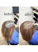 【髪質改善】白髪率5%白髪ぼかし【立川】