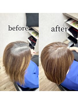 シュガー バイ エクラート 立川南口店(SUGAR by ECLART) 【髪質改善】白髪率5%白髪ぼかし【立川】