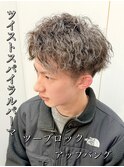 メンズ王道/ツーブロック/ツイストスパイラルパーマ/清潔感