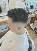スキンフェード×パーマ