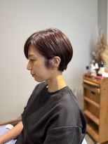 ワ ヘアー(wa-hair)&nbsp;肌映え◎ラベンダーベージュショートボブ丸みショート×髪質改善