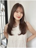レイヤーカット　ロングレイヤー　透明感カラー