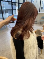 キーチェ 梅田中崎町(keych)&nbsp;レイヤーカット/オリーブベージュ/ブリーチなし/髪質改善/梅田