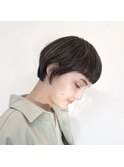 大人ショートヘアシアーカラーダークアッシュ