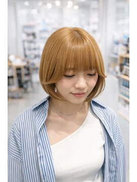 ムク(:muku) ミルクティーベージュ/韓国ボブ/顔周りカット