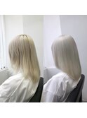 中性ハイトーン×EXケアブリーチで作る究極ホワイト
