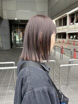 マッシュ アドベ 八戸ノ里(MASHU ADOBE)&nbsp;ラベンダーグレージュ×鎖骨ボブ