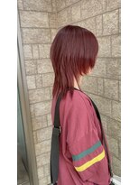 シェアサロンシエナ(share salon SCENA)&nbsp;ウルフカット×レッドカラー