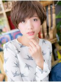 ■ベージュ系カラー小顔くせ毛ショート10-10★上尾20代30代40代!