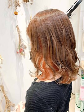 アッシュ 二子玉川店(Ash) インナーカラーでおしゃれ女子に！！オレンジカラー