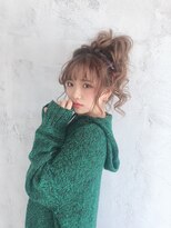 ユアーズ ヘアー 新宿店(youres hair) 大人可愛い　小顔ヘア　ヘアアレンジ　 お団子ポニー　mayo