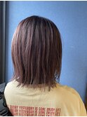 《クブヘアー》春色ラベンダーピンクカラー
