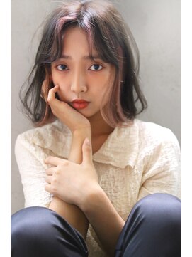 ラエティス(Laetus) ゆるふわニュアンスボブ/アクセサリーカラー/ピンクベージュ