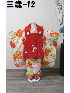 きものサロン すずめ屋 レンタル番号　被布-12(笹の葉)七五三レンタル ネット予約対象外