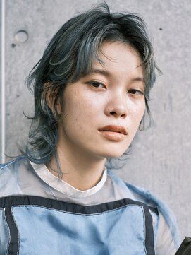 ウツワ(utuwa) ブルーグレー　ウルフカット