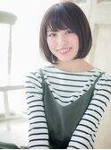 *mod's姪浜*…斜めバンググレイアッシュ小顔前下がりボブｆ