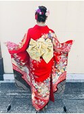 ＃成人式ヘアアレンジ＋着付け