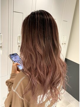 シエラ 心斎橋(CIERA.) CIERA.バレイヤージュ×ピンクベージュ