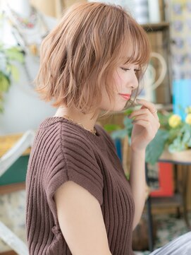 カバーヘア ブリス 戸田公園西口店(COVER HAIR bliss) ■ハイトーンカラー外国人風ボブパーマ52-4★戸田公園20代30代!