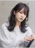 担当者　池田/ミディアムレイヤー/ニュアンスカラー/暗髪